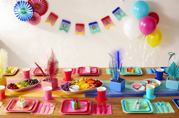 Social event decor setup